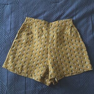 Vetta Patterned High Rise Shorts - XS